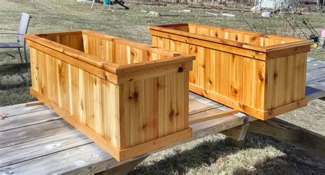 rustic cedar planter boxes